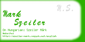 mark szeiler business card